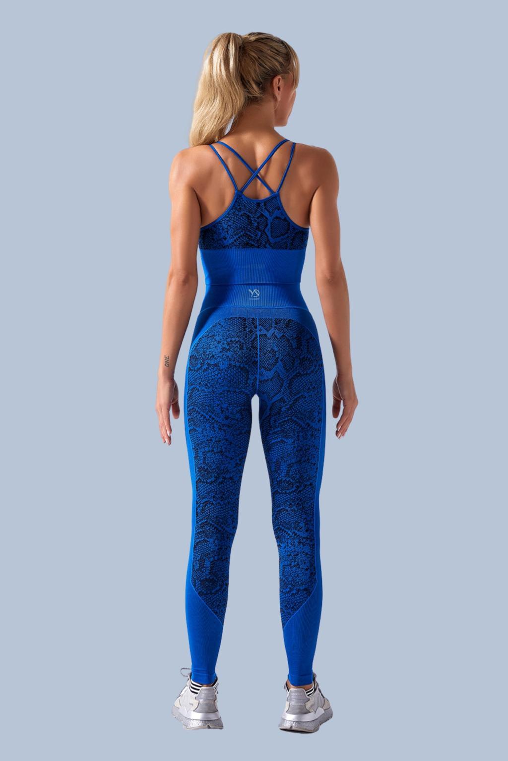 Yogadept High Waist Snake-Pattern Workout set