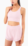 Yoga Crop Top Sexy U Neck -  - Bras