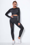 Yogadept hollow out Mesh Workout Set Two Piece