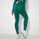 Yogadept hollow out Mesh Breathable Yoga Leggings -  - Leggings