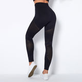 Yogadept hollow out Mesh Breathable Yoga Leggings -  - Leggings