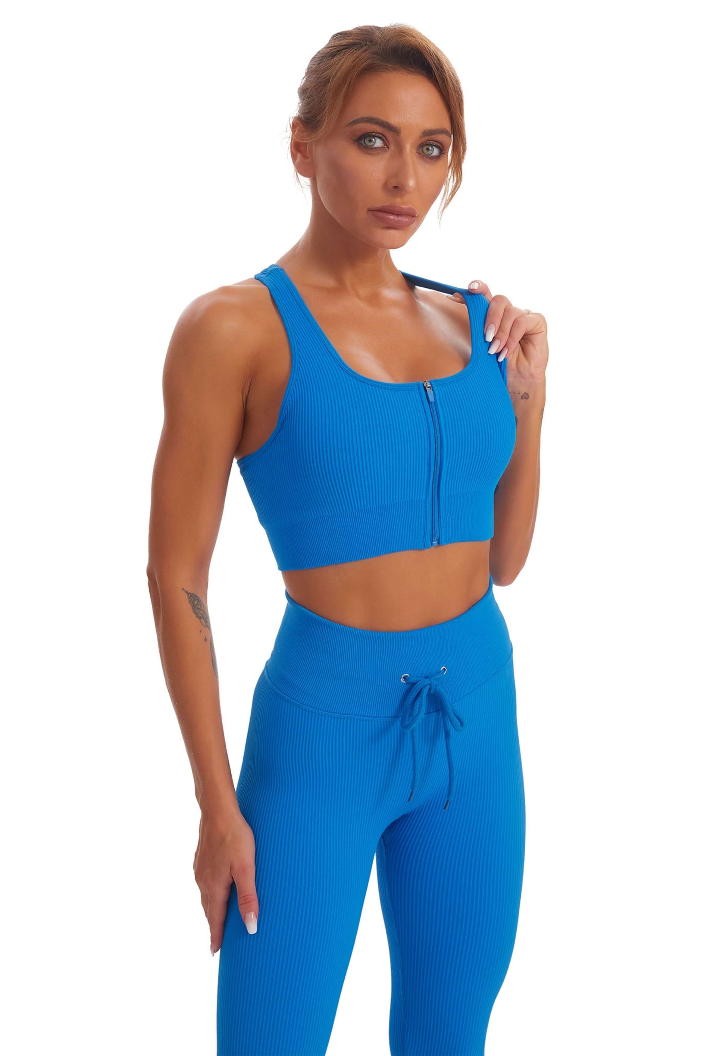 Acid Wash Seamless Ribbed 2 Piece Workout Sets