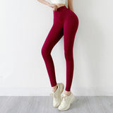 Honeycomb Scrunch Butt Yoga Leggings -  - Leggings