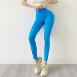 Honeycomb Scrunch Butt Yoga Leggings -  - Leggings