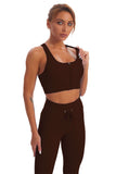 Acid Wash Seamless Ribbed 2 Piece Workout Sets