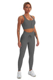 Acid Wash Seamless Ribbed 2 Piece Workout Sets