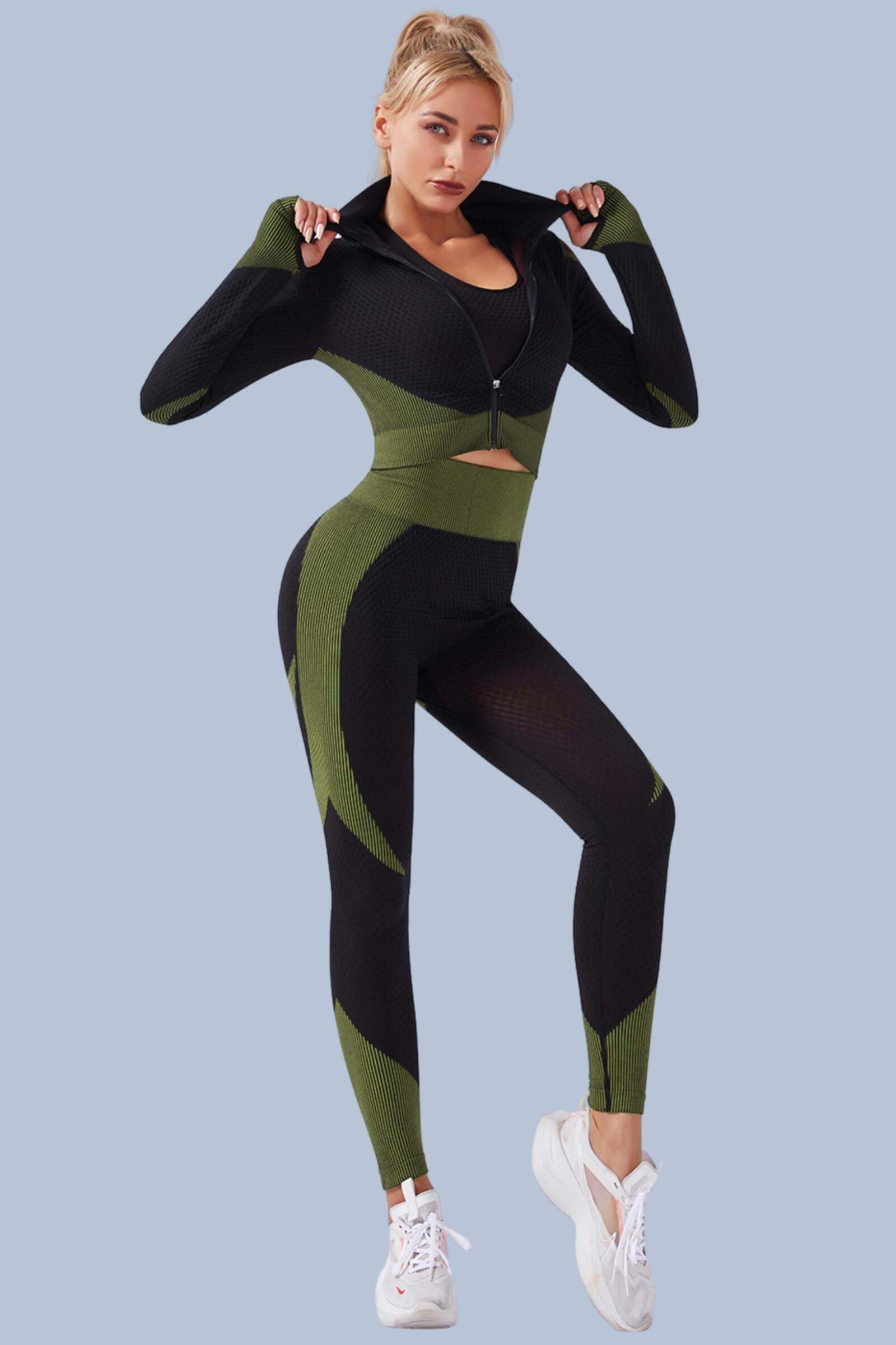 Workout Outfit 3 Piece Seamless Stretch suits