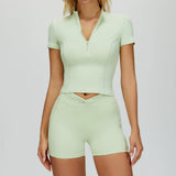Wholesale Bare Feel Yoga Short sleeves With Short Set