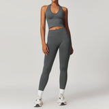 Wholesale Seamless Yoga Vest With Pants Set