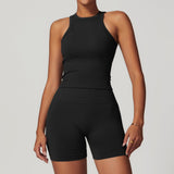 Wholesale Seamless Yoga Top With Short Set