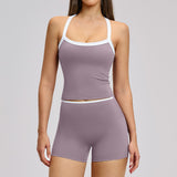 Wholesale Women's Sport Luxe Activewear Set - Vest + Shorts