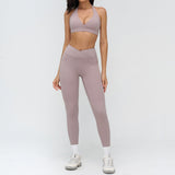 Wholesale High Neck Yoga Set