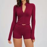 Wholesale Women S Ribbed Running Activewear Set