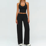 Wholesale Brushed  Vest &Pants Yoga Set