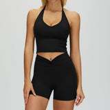 Wholesale Bare Feel Yoga Vest With Short Set