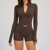 Wholesale Women S Ribbed Running Activewear Set