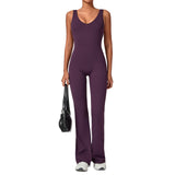 Wholesale Flare Yoga Jumpsuit Set