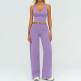 Wholesale Brushed  Vest &Pants Yoga Set