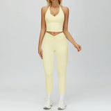 Wholesale Bare Feel Yoga Vest With Pants Set
