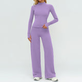 Wholesale Brushed  Jackets &pants Yoga Set