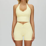 Wholesale Bare Feel Yoga Vest With Short Set