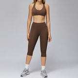 Wholesale Yoga Sports Bra with Medium trousers Set