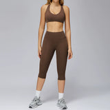 Wholesale Yoga Sports Bra with Medium trousers Set