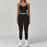 Wholesale Women's Slim Fit Activewear Set - Vest + Trousers