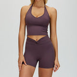 Wholesale Bare Feel Yoga Vest With Short Set