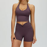 Wholesale Bare Feel Yoga Vest With Short Set