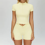 Wholesale Bare Feel Yoga Short sleeves With Short Set