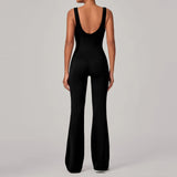 Wholesale Flare Yoga Jumpsuit Set