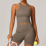 Wholesale Seamless Yoga Top With Short Set