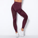 Yogadept hollow out Mesh Breathable Yoga Leggings -  - Leggings