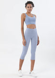 HIGH WAISTED NUDE 3/4 LEGGINGS -  - Leggings