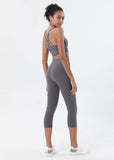HIGH WAISTED NUDE 3/4 LEGGINGS -  - Leggings