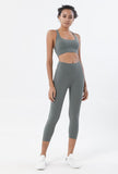 HIGH WAISTED NUDE 3/4 LEGGINGS -  - Leggings