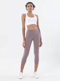 HIGH WAISTED NUDE 3/4 LEGGINGS -  - Leggings