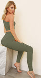 ACTIVE SPORTS PANTS SET FOR WOMEN ONE SHOULDER -  - Sets
