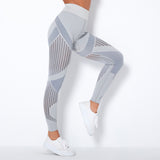 Yogadept hollow out Mesh Breathable Yoga Leggings -  - Leggings