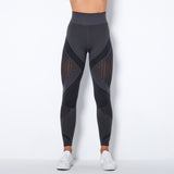 Yogadept hollow out Mesh Breathable Yoga Leggings -  - Leggings