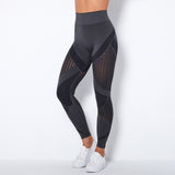 Yogadept hollow out Mesh Breathable Yoga Leggings -  - Leggings