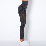 Yogadept hollow out Mesh Breathable Yoga Leggings -  - Leggings