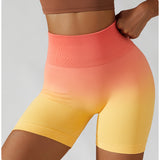 High-waisted Gradient Seamless Sports Shorts