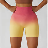 High-waisted Gradient Seamless Sports Shorts