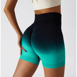 High-waisted Gradient Seamless Sports Shorts