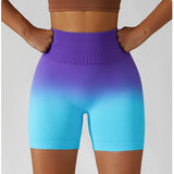 High-waisted Gradient Seamless Sports Shorts