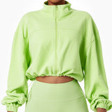 wholesale Women’s zipper long-sleeved fitness