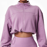 wholesale Women’s zipper long-sleeved fitness