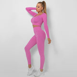 wholesale long-sleeved sports-running fitness long sets